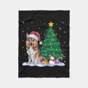 Grappige Noorse Elandhond Xmas Tree Lights Rein Fleece Deken