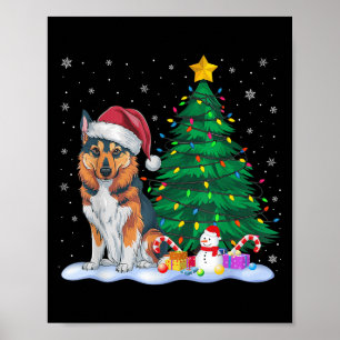 Grappige Noorse Elandhond Xmas Tree Lights Rein Poster