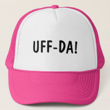 Grappige Noorse Zin UFF-DA Roze Hoed