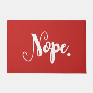 Grappige Nope Typografie Onwelkome Pessimist Red J Deurmat