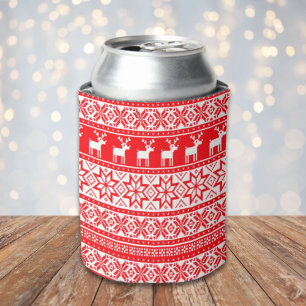 Grappige Nordic Rendier Lelijke Kersttrui Blikjeskoeler