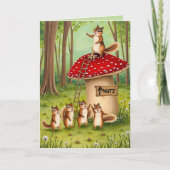 Grappige nostalgische Chipmunk-vrienden die aan je Kaart (Voorkant)
