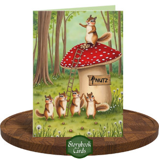 Grappige nostalgische Chipmunk-vrienden die aan je Kaart