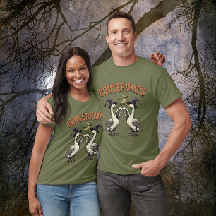 Grappige nostalgische ganzenhobbels Halloween T-shirt