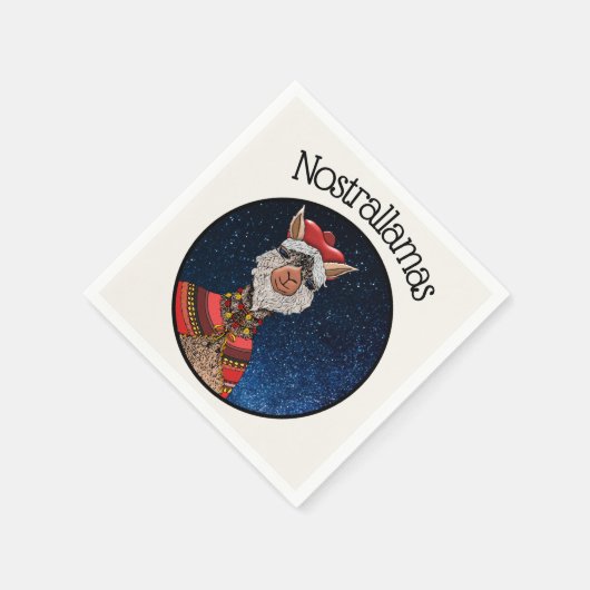 Grappige Nostrallamas Nostradamus Llama Pun Hallow Servet (Hoek)