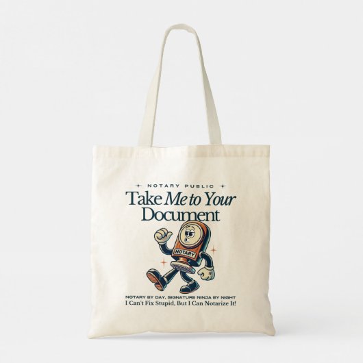 Grappige notaris - Breng me naar uw document Tote Bag (Achterkant)