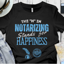 Grappige notaris | Kantoor - de H in Notarizing T-shirt