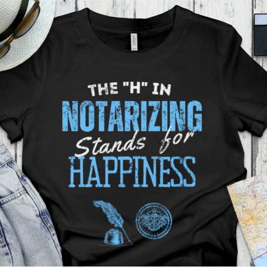 Grappige notaris | Kantoor - de H in Notarizing T-shirt