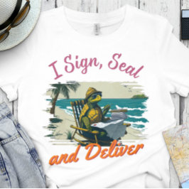 Grappige notaris | Kantoor - Ik teken, verzegeling T-shirt