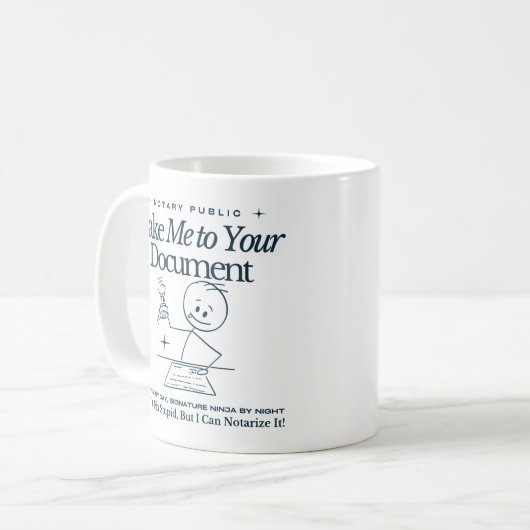 Grappige notaris openbare Mok - Neem me mee naar u (Voorkant links)