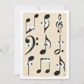 Grappige noten Muziek Overweging Kaart (Voorkant)