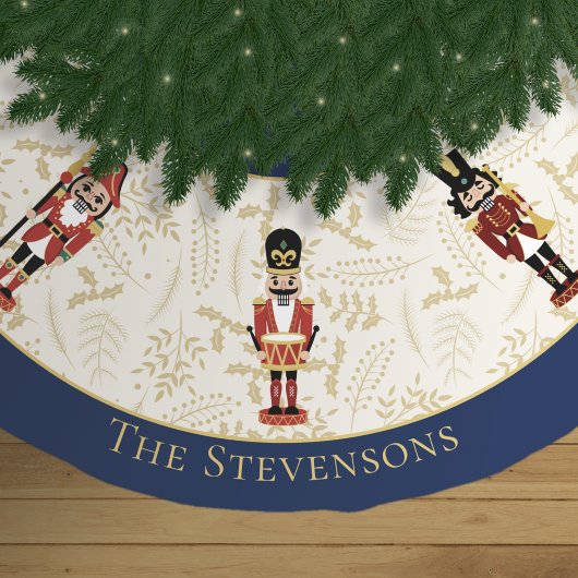 Grappige Notenkraker Blauw en Beige Kerstmis Kerstboom Rok