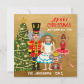 Grappige Notenkraker Clara Ballerina Muizenkoning Feestdagenkaart (Voorkant)