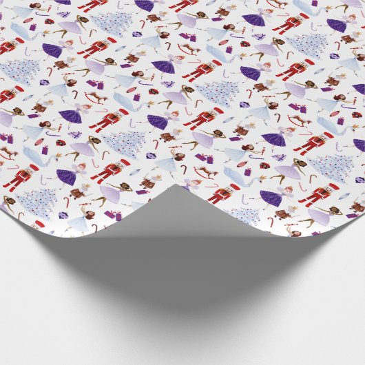 Grappige notenkraker kerst cadeaupapier (Hoek)