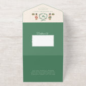 Grappige Notenkraker Kerst Monogram Bow Foto's All In One Uitnodiging (Buiten)