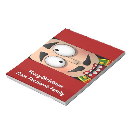 Grappige Notenkraker Kerst Snoep Bar Wrappers Notitieblok (Linkerzijde)