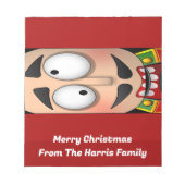 Grappige Notenkraker Kerst Snoep Bar Wrappers Notitieblok (Voorkant)