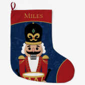 Grappige notenkraker kerstkous grote kerstsok (Voorkant)