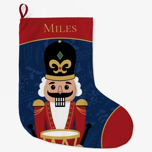 Grappige notenkraker kerstkous grote kerstsok (Voorkant)