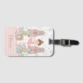 Grappige Notenkraker Pastel Roze Kerstballet Bagagelabel (Voorkant (horizontaal))
