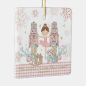 Grappige Notenkraker Pastel Roze Kerstballet Keramisch Ornament (Rechts)