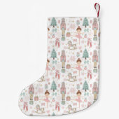 Grappige Notenkraker Pastel Roze Kerstballet Kleine Kerstsok (Achterkant)