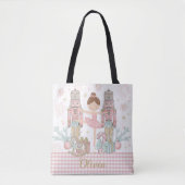 Grappige Notenkraker Pastel Roze Kerstballet Tote Bag (Voorkant)