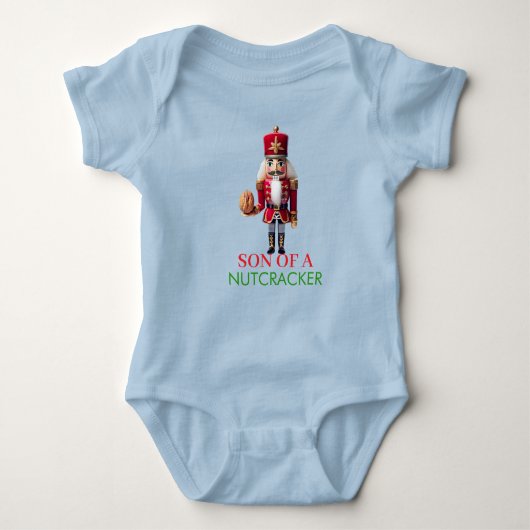 Grappige Notenkraker Son Naughty Christmas Humor Romper (Voorkant)
