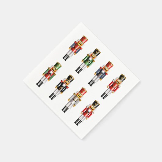 Grappige notenkrakers in Hussar uniformen Servetten (Hoek)