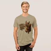 Grappige Notige Eekhoorn Heren Tri-Blend Grafisch  Shirt (Voorkant volledig)
