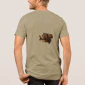 Grappige Notige Eekhoorn Heren Tri-Blend Grafisch  Shirt (Achterkant)