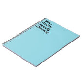 Grappige notitieboek 'Niet luisteren' (Linkerzijde)
