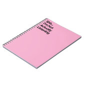 Grappige notitieboek 'Niet luisteren' (Linkerzijde)