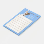 Grappige Notities over een Cute Hond Post-it® Notes (Schuin)