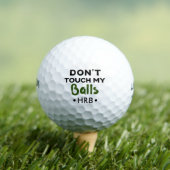 Grappige Novelt Golfbal Monogram Niet Aanraken Golfballen (Insitu Shirt)