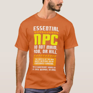 Grappige NPC-gamer en gamen Non Player Character-r T-shirt