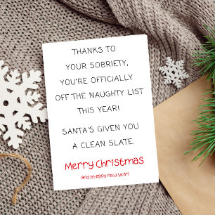 Grappige nuchterheid kerst Kaart, eenvoudige nucht Kaart