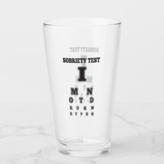 Grappige nuchterheid test 🍻 wazig oog grafiek glas (Voorkant)