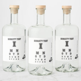 Grappige nuchterheid test 🍻 wazig oog grafiek Hil Likeurfles Etiket