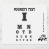 Grappige nuchterheid test 🍻 wazig oog grafiek Hil Likeurfles Etiket (Enkel label)
