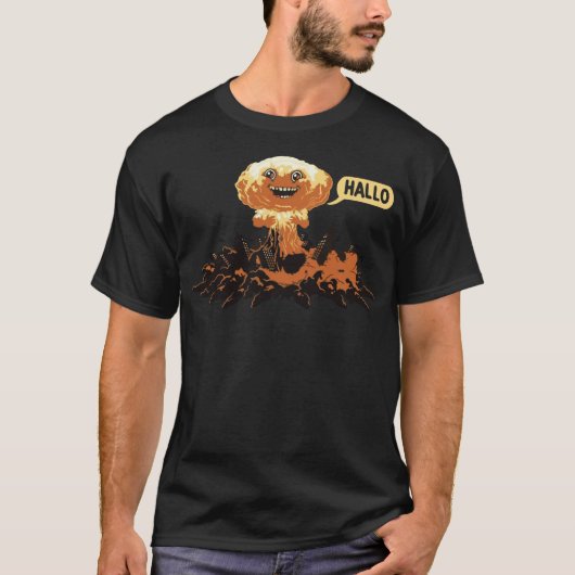 Grappige nucleaire explosie - Hallo T-shirt (Voorkant)