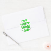 grappige nucleaire ronde sticker (Envelop)