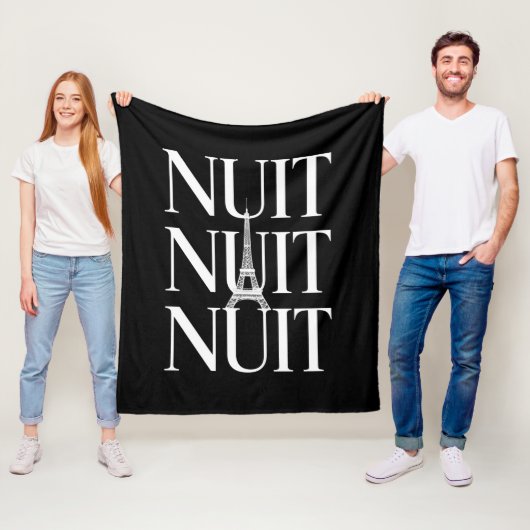 Grappige Nuit Nuit Fleece Deken (In situ)