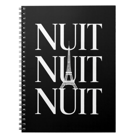 Grappige Nuit Nuit Notitieboek (Voorkant)