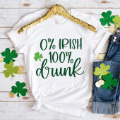 Grappige nul procent Iers St. Patrick's Day  T-shirt