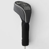 Grappige numismatische definitie van crypto-belegg golfheadcover (Schuin)