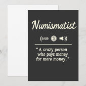 Grappige numismatische definitie van crypto-belegg kaart (Voorkant / Achterkant)