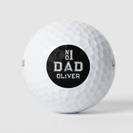 Grappige Nummer 1 Vader Persoonlijke Naam Golfer Golfballen (Voorkant)