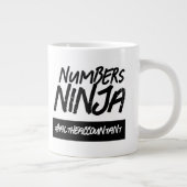 Grappige Nummers Ninja Hashtag Naam Grote Koffiekop (Rechts)