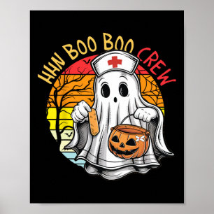 Grappige Nurse Ghost John Boo Boo Crew Halloween K Poster